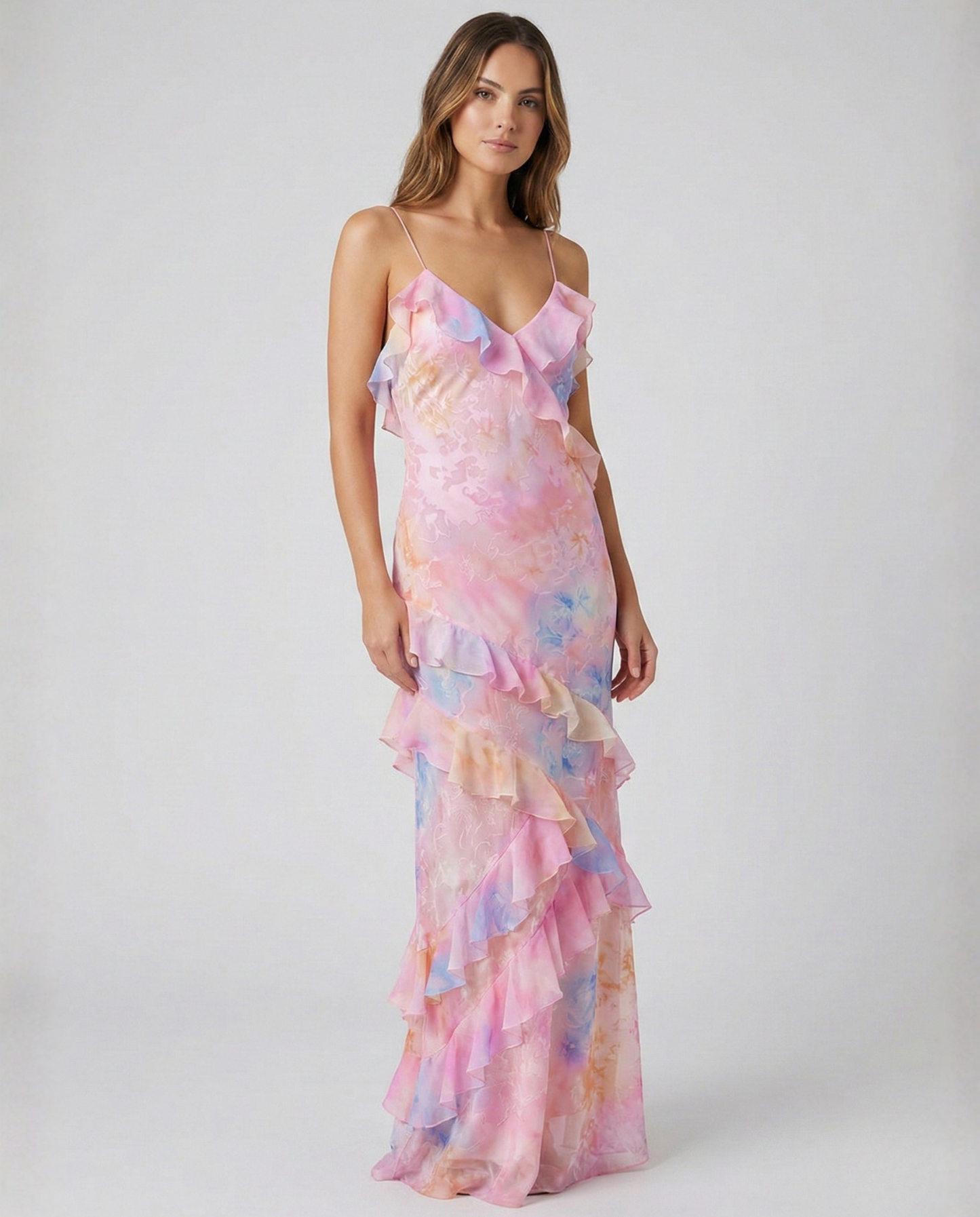 Isabella | Maxi Dress with Layered Ruffle Skirt