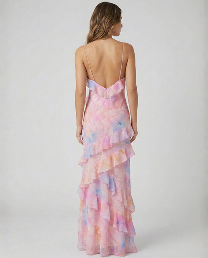 Isabella | Maxi Dress with Layered Ruffle Skirt