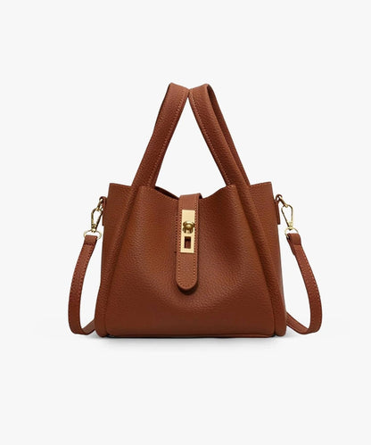 Ailsa - Adjustable Strap Vegan Leather Bucket Bag