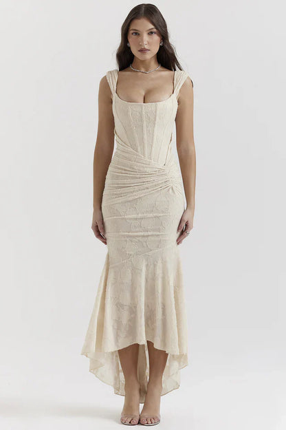 Lara | Maxi Dress with Floral Texture