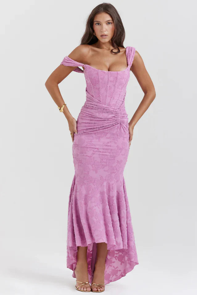 Lara | Maxi Dress with Floral Texture