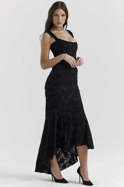 Lara | Maxi Dress with Floral Texture