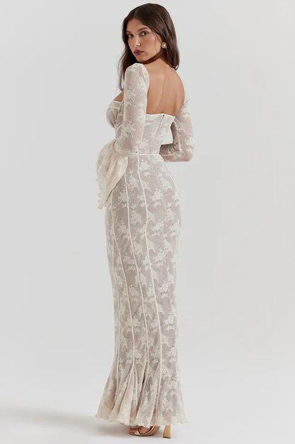 Deana | Maxi Dress with Lace Corset Bodice