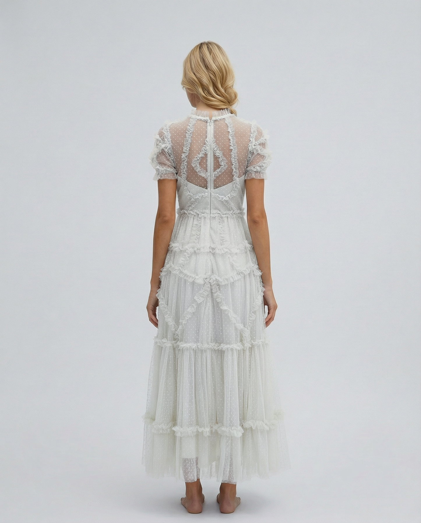 Ola | Maxi Dress with Ruffled Tulle Layers