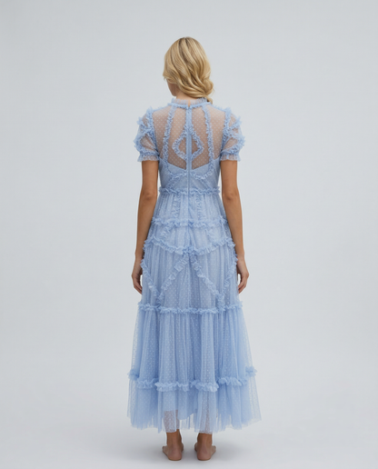 Ola | Maxi Dress with Ruffled Tulle Layers