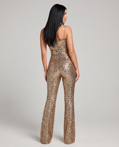 The Nova — Sequin Flared Jumpsuit