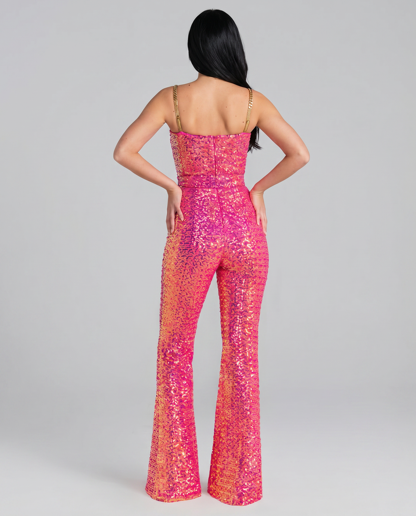 The Nova — Sequin Flared Jumpsuit