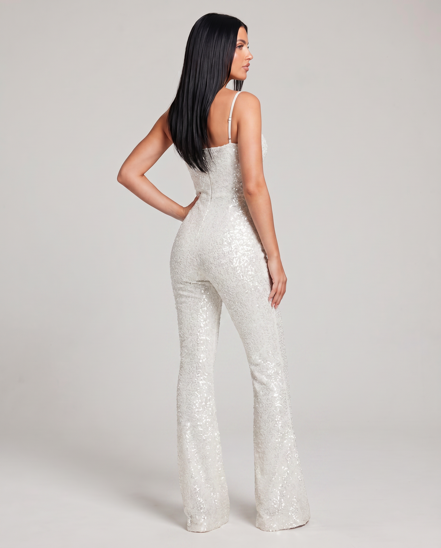 The Nova — Sequin Flared Jumpsuit