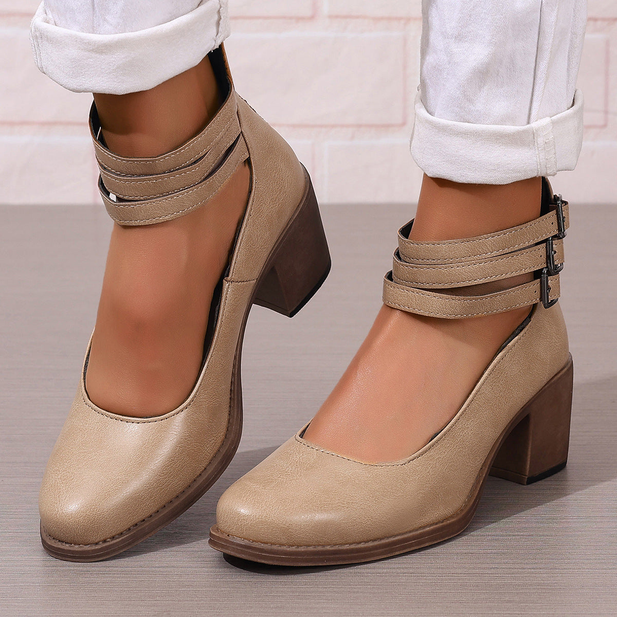 Vilorine™ Sandalias de tacón moderno con ajuste confortable