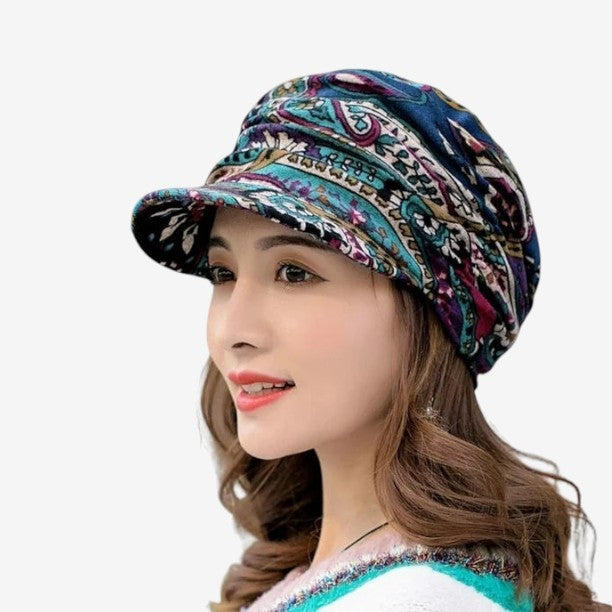Emilia Casquette à rabats pliables imprimé floral