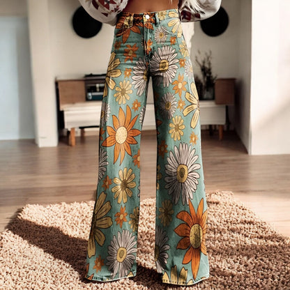 Pantalon Fluide Femme Floral Élégant 5