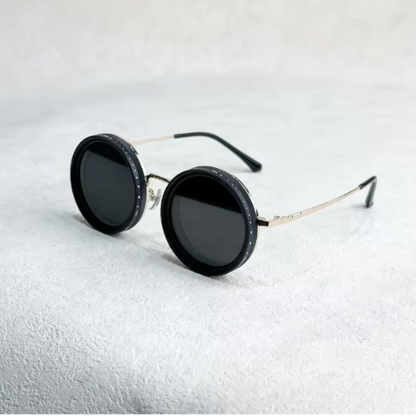 Retro Sonnenbrille mit UV400-Schutz – Runde Gläser