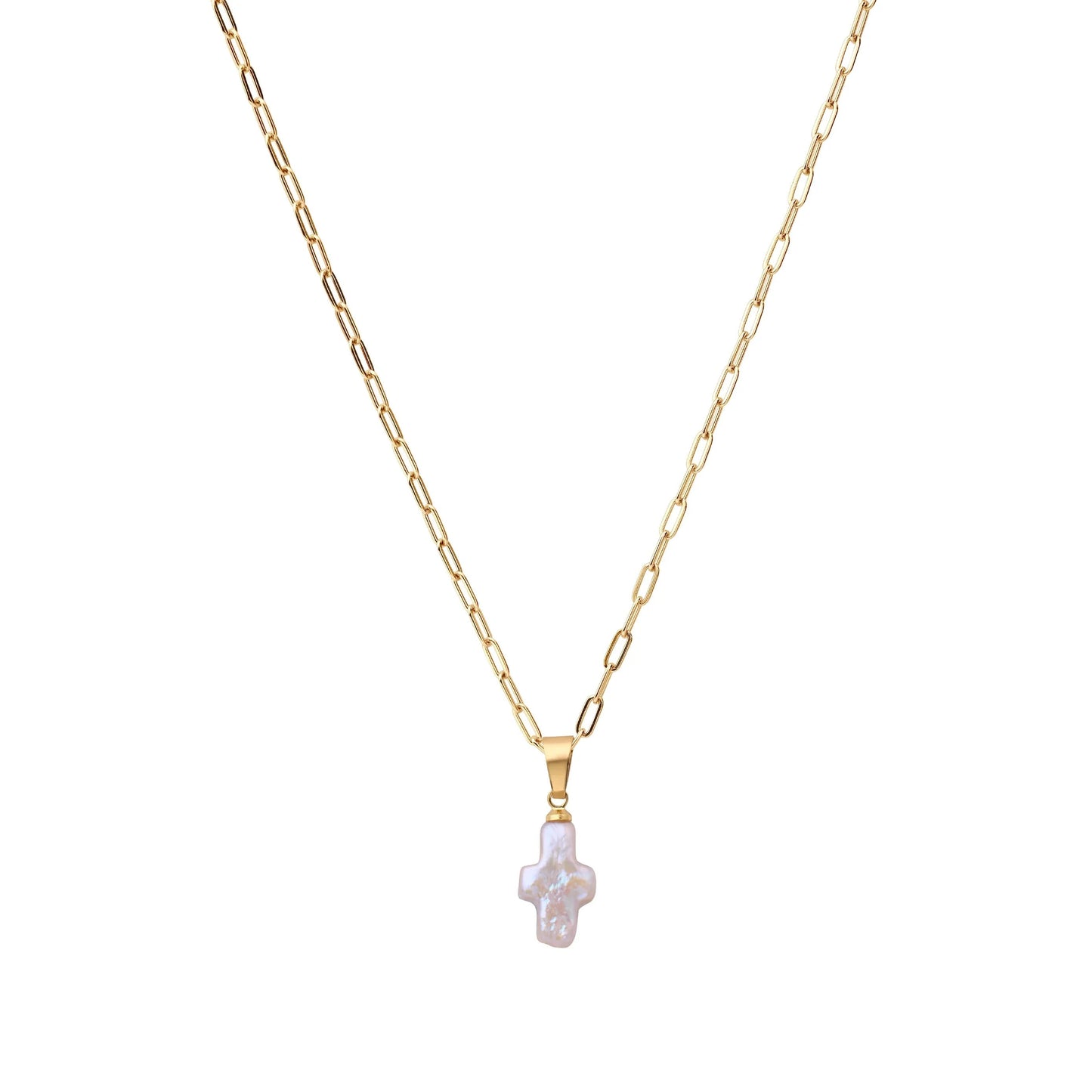 Kate Pearl Cross Pendant Necklace