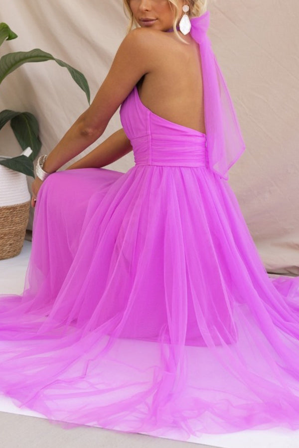 Sophia | Women's Midi Dress With High Neck And Pleated Skirt | Elegant