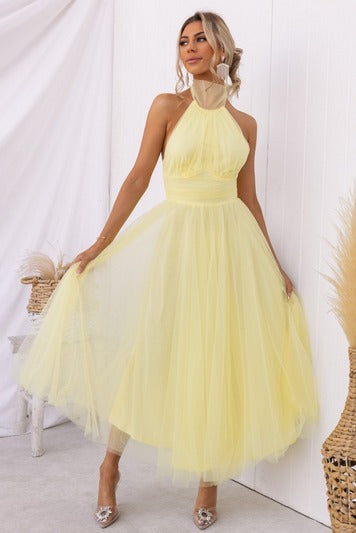 Sophia | Women's Midi Dress With High Neck And Pleated Skirt | Elegant