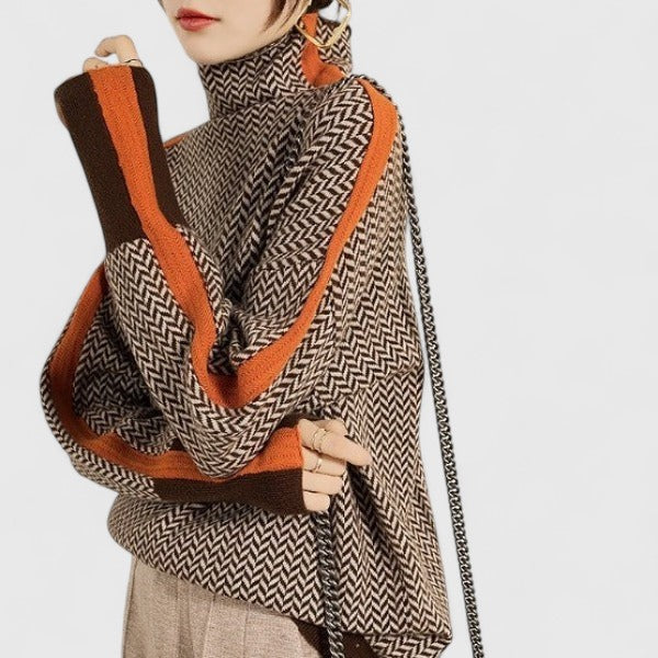 Elwira | Sweter z Polgolfem