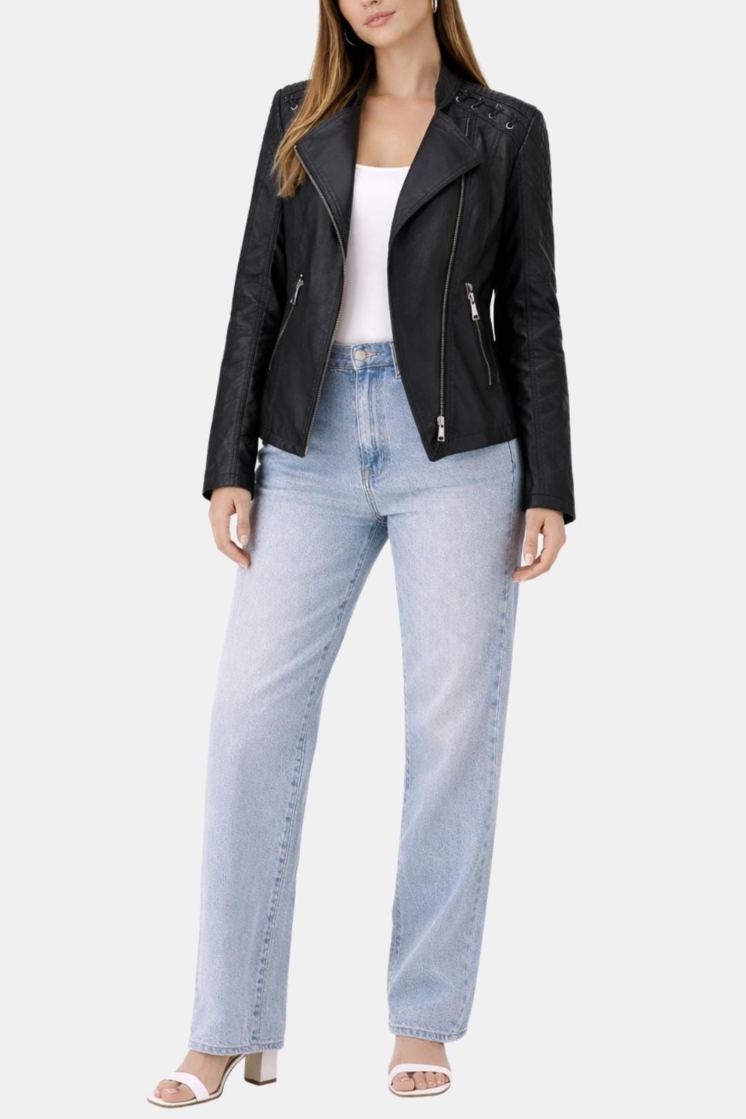 Persephone – Elegant Leather Jacket with Structured Silhouette
