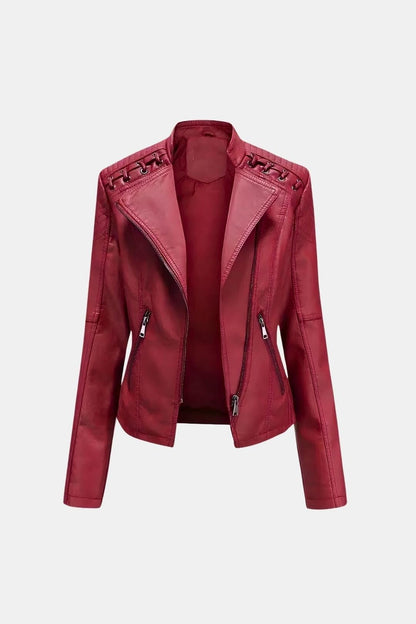 Persephone – Elegant Leather Jacket with Structured Silhouette