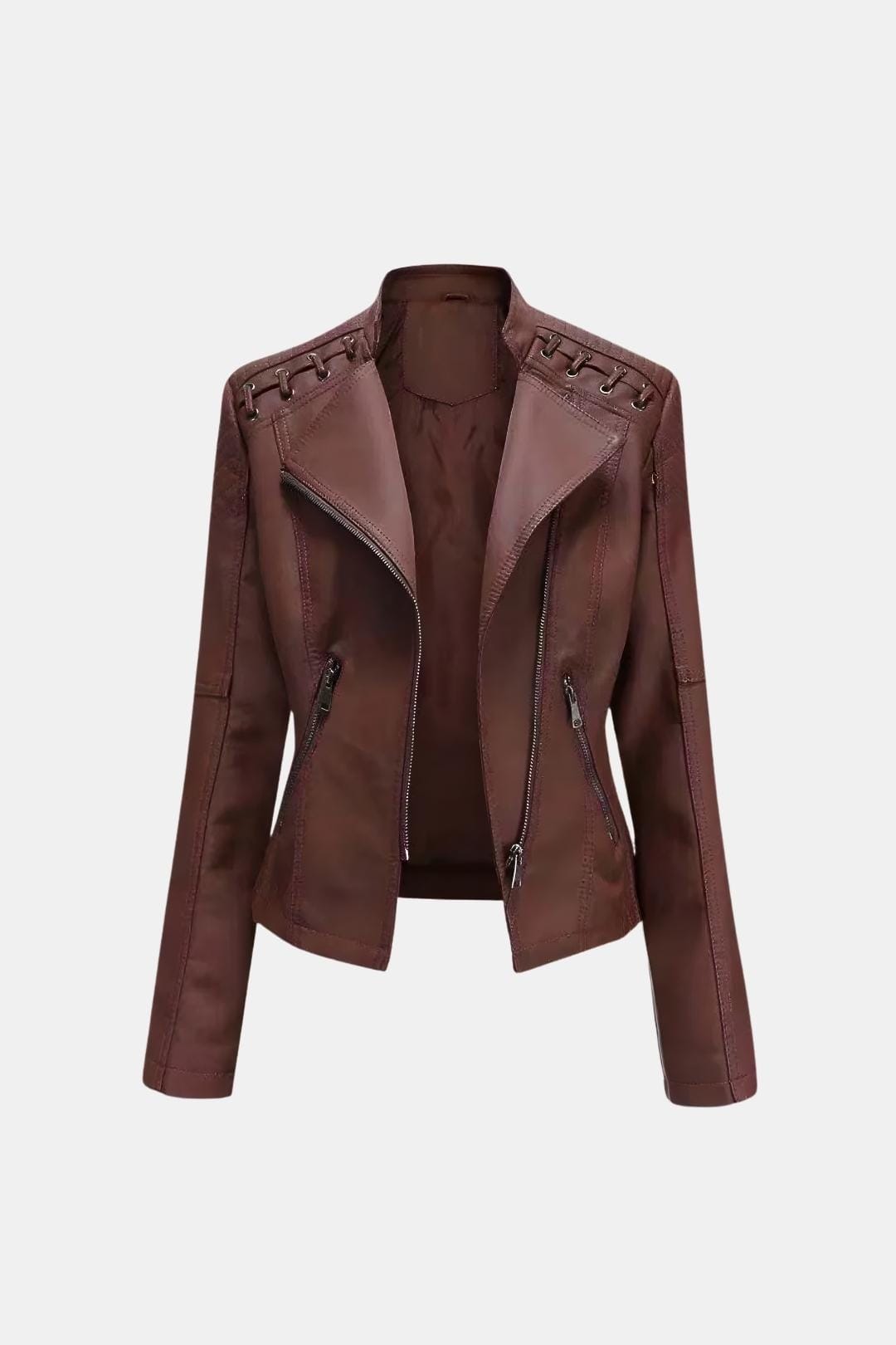 Persephone – Elegant Leather Jacket with Structured Silhouette
