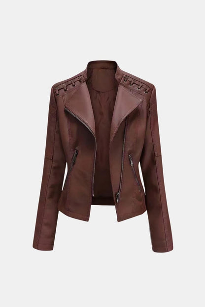 Persephone – Elegant Leather Jacket with Structured Silhouette