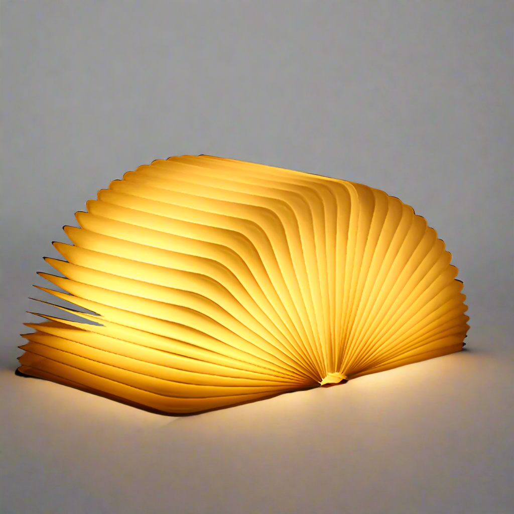 LED-Buchlampe im faltbaren Design für stimmungsvolle Innenbeleuchtung