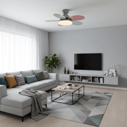 Petal-Style Ceiling Fan with LED Light