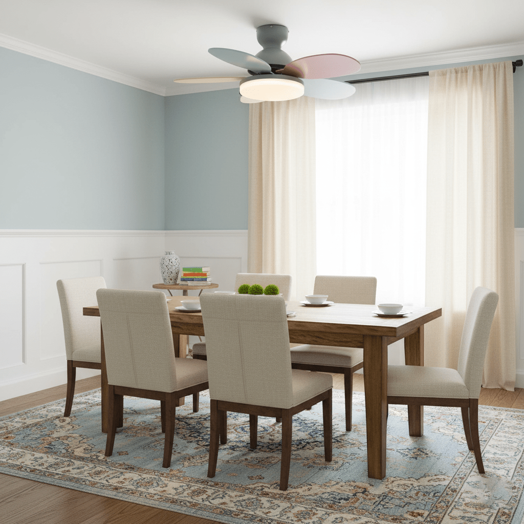 Petal-Style Ceiling Fan with LED Light
