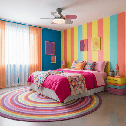 Petal-Style Ceiling Fan with LED Light