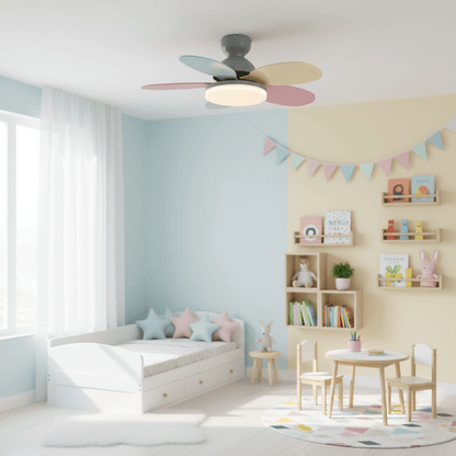 Petal-Style Ceiling Fan with LED Light