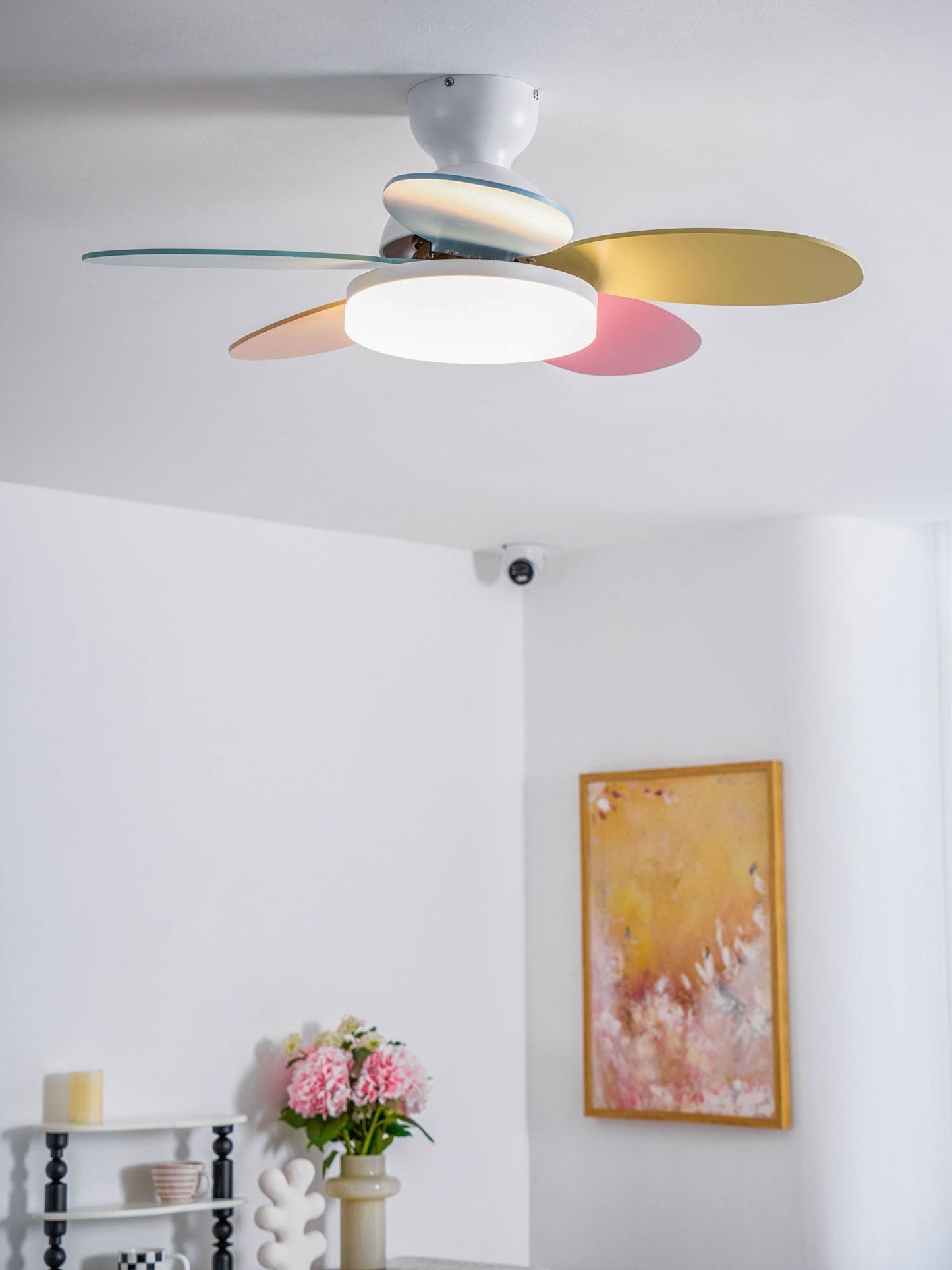 Petal-Style Ceiling Fan with LED Light