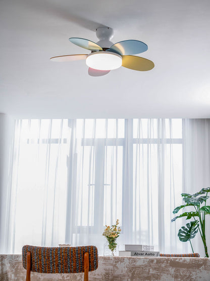 Petal-Style Ceiling Fan with LED Light