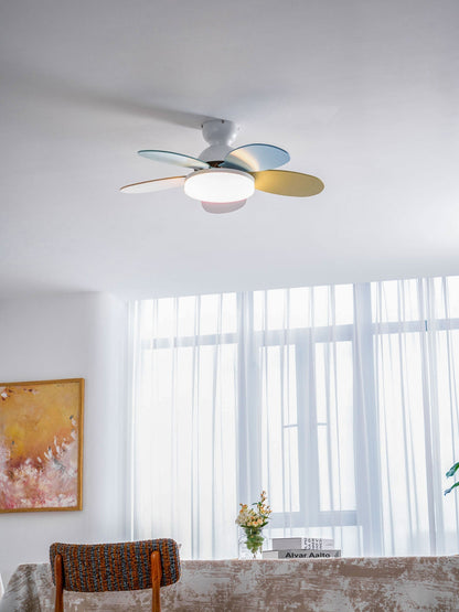 Petal-Style Ceiling Fan with LED Light