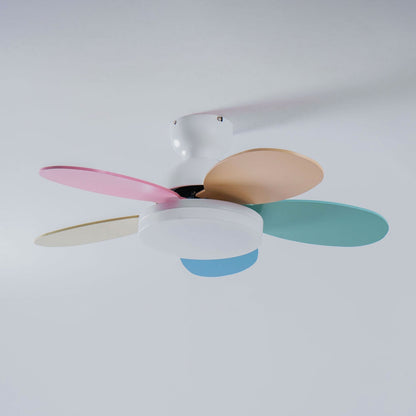 Petal-Style Ceiling Fan with LED Light