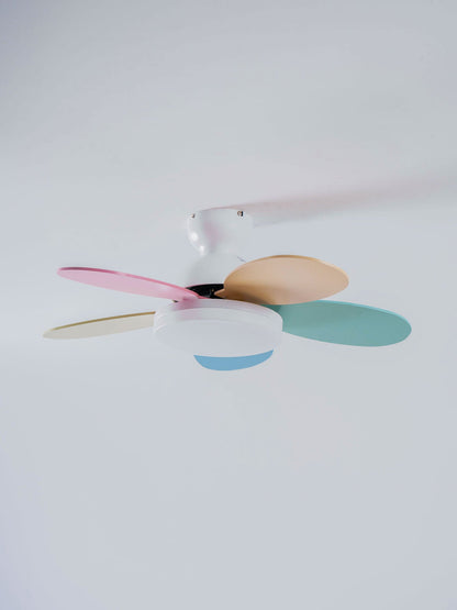 Petal-Style Ceiling Fan with LED Light