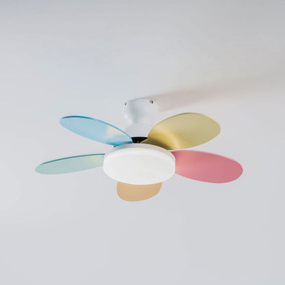 Petal-Style Ceiling Fan with LED Light