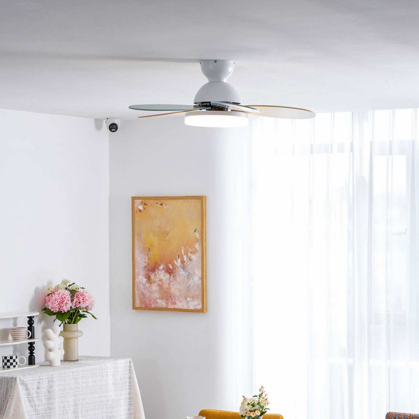 Petal-Style Ceiling Fan with LED Light