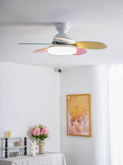 Petal-Style Ceiling Fan with LED Light