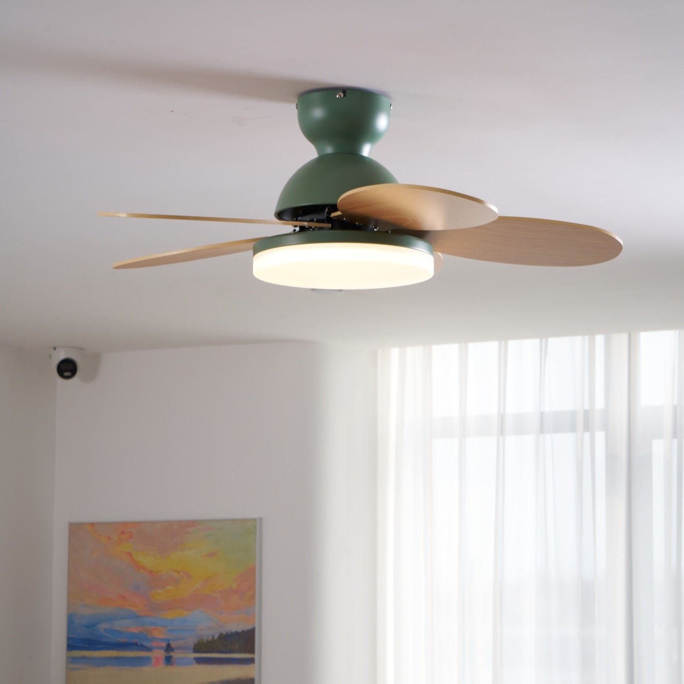 Petal-Style Ceiling Fan with LED Light