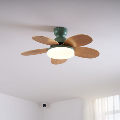 Petal-Style Ceiling Fan with LED Light