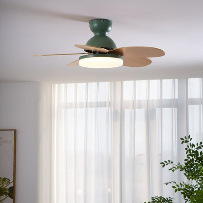 Petal-Style Ceiling Fan with LED Light
