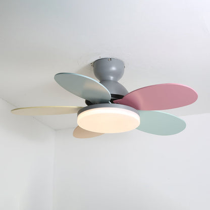 Petal-Style Ceiling Fan with LED Light