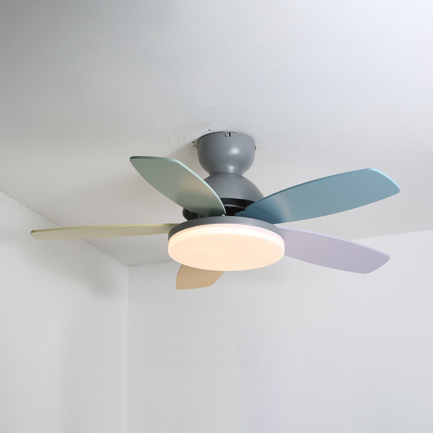 Petal-Style Ceiling Fan with LED Light
