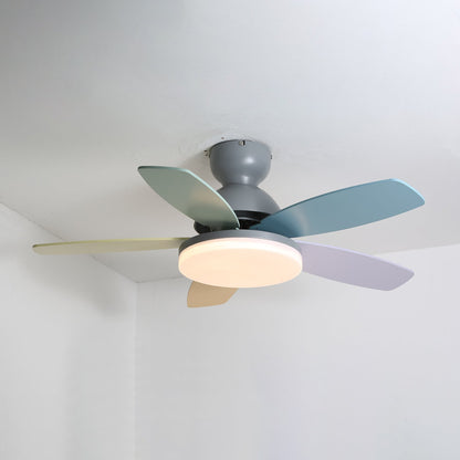 Petal-Style Ceiling Fan with LED Light