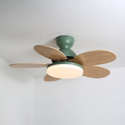 Petal-Style Ceiling Fan with LED Light