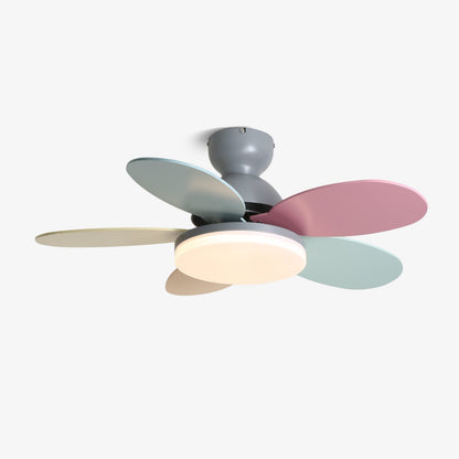 Petal-Style Ceiling Fan with LED Light
