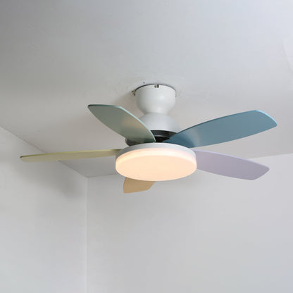 Petal-Style Ceiling Fan with LED Light