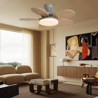 Petal-Style Ceiling Fan with LED Light