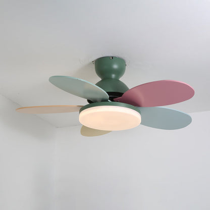 Petal-Style Ceiling Fan with LED Light