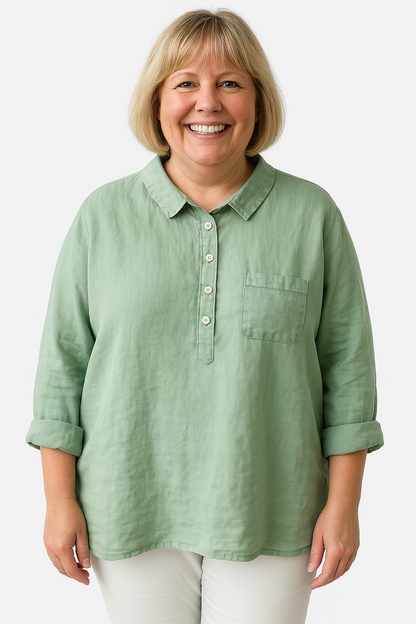 Katja | Lässige Bluse mit Knopfleiste und lockerem Fit