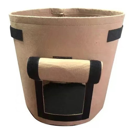 Pflanzsack | Atmungsaktiver Vliesstoff | Ernteklappe mit Klett | HarvestBag